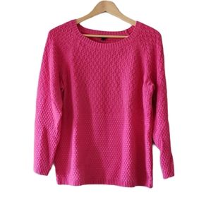 Talbot's bright pink cable sweater